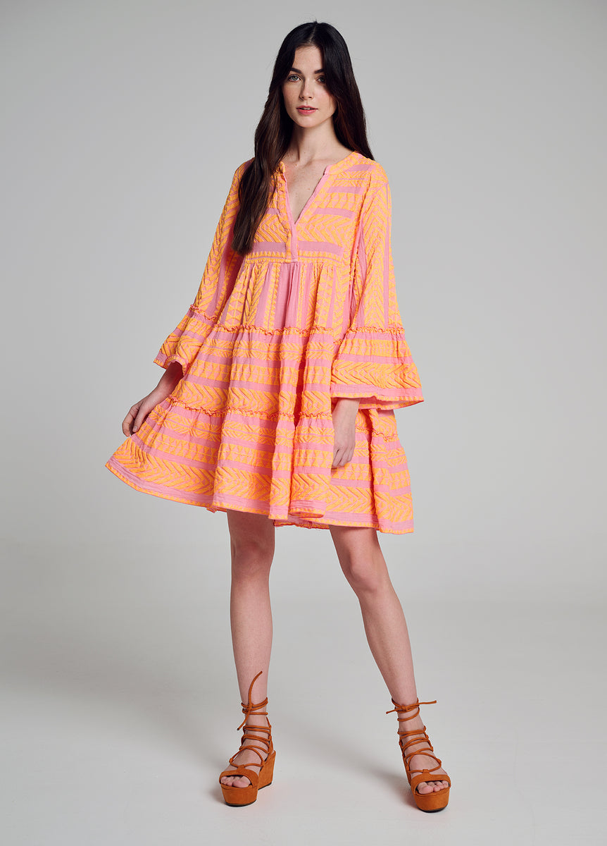 新品 Devotion TWINS ドローコード付きショートトップス ELLA MIDI - MULTI N.PINK/ORANGE – Devotion TWINS