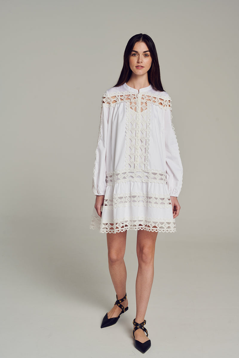 devotion twins mini dress Devotion Twins Ella Geometric Stripe Mini Dress Multi