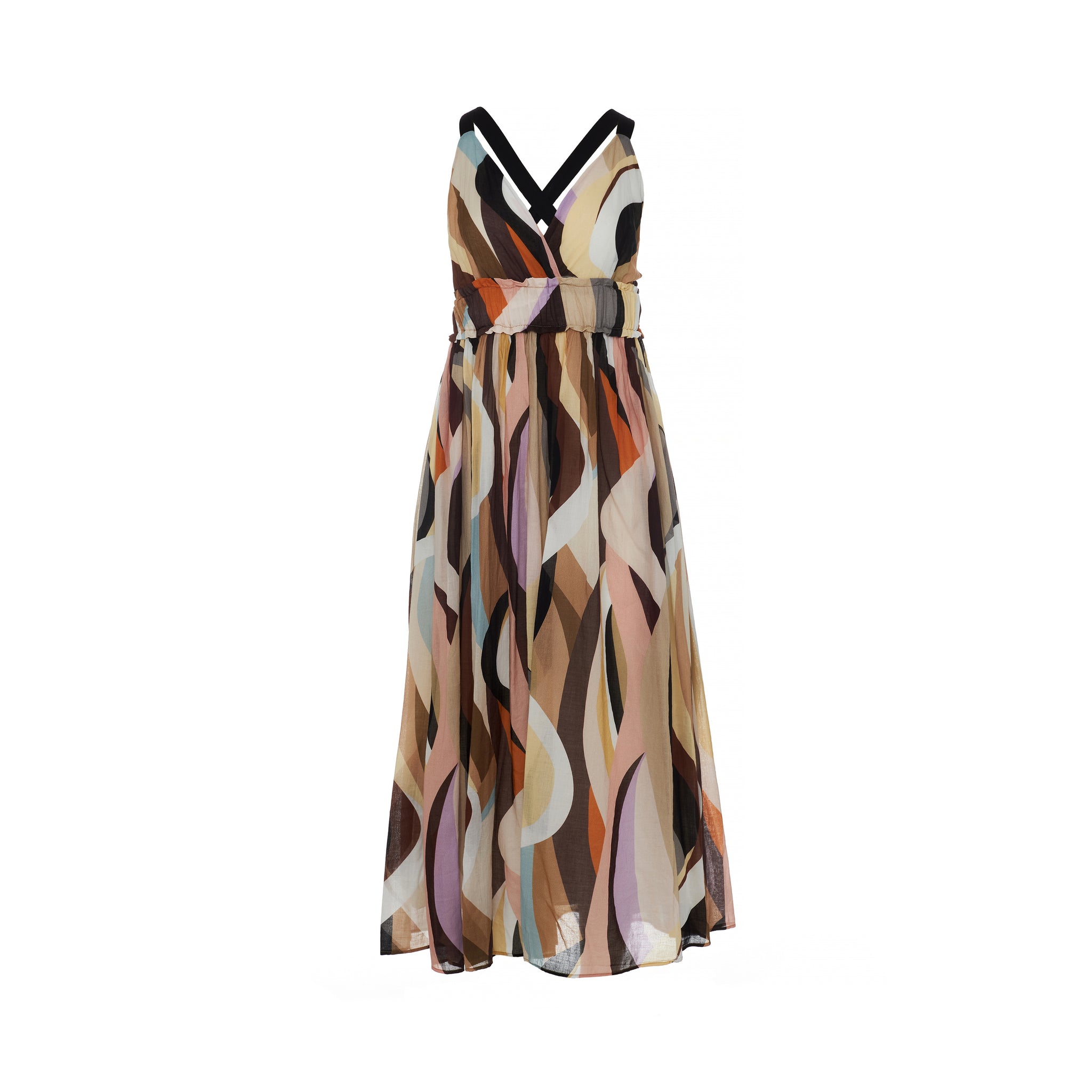 flowy v neck maxi dress Baltic Born Womens Davinah V Neck Maxi Dress | Green Print