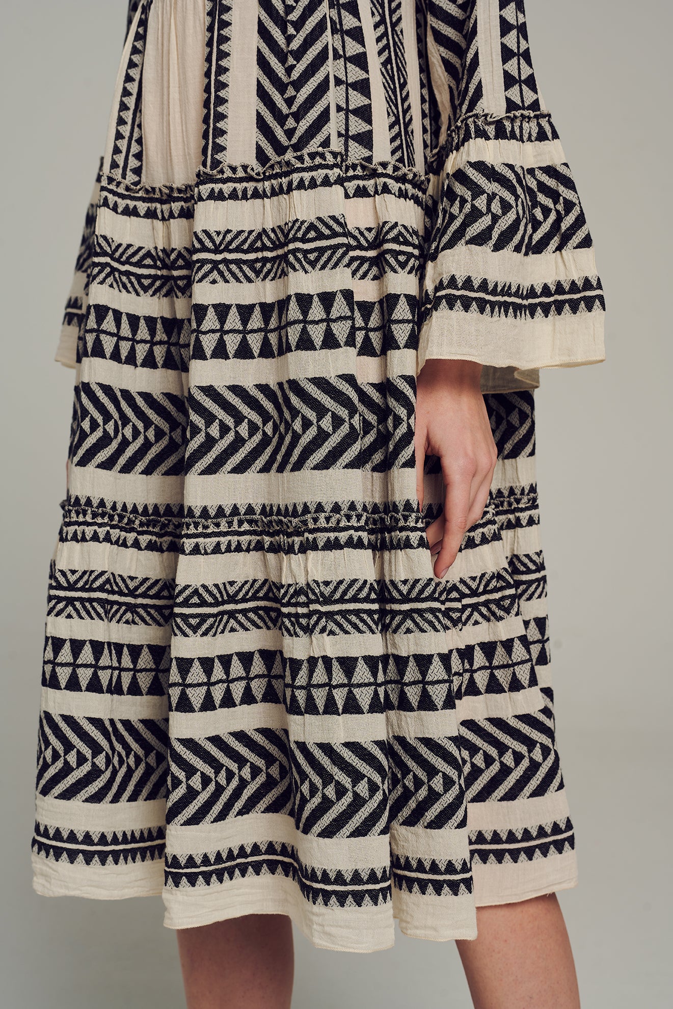 devotion twins ella midi dress ELLA MIDI - BLUE/OFFWHITE