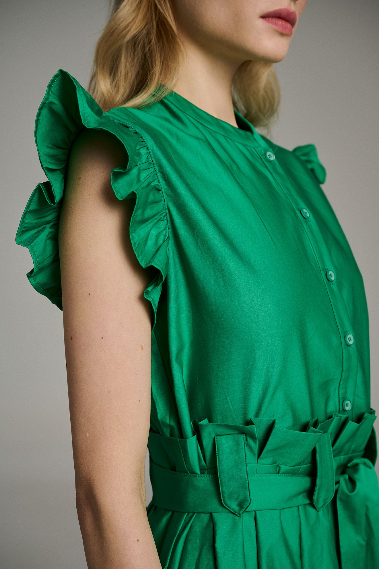 devotion green dress Devotion Twins Womens Green Azuritis Relaxed-fit Cotton-blend Mini Dress S