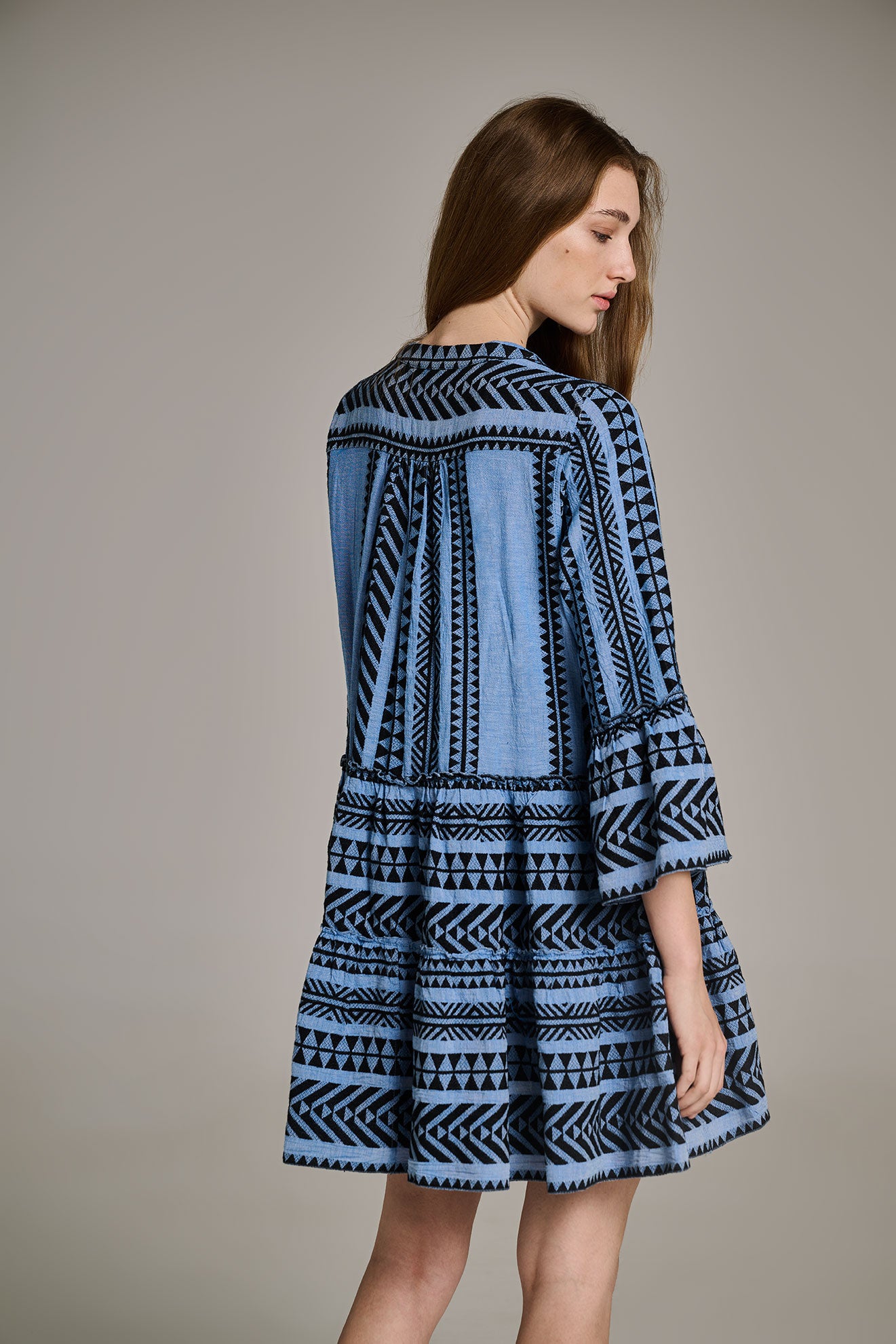 devotion blue dress Womens Devotion Twins Blue Lively Poplin And Jersey Dress L (US 12-14)